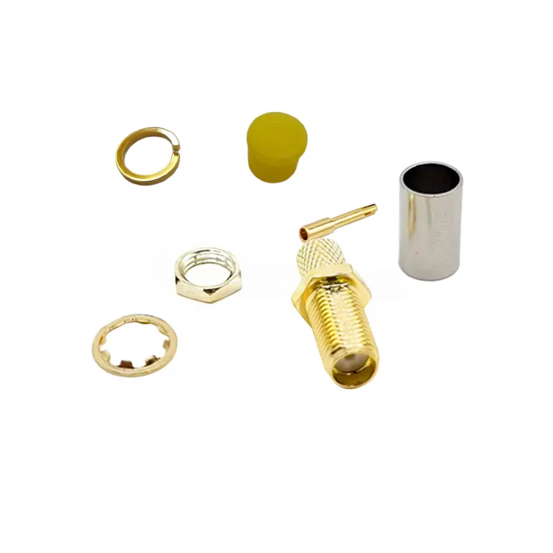 SMA-KZ-5Y Straight Female SMA Bulkhead Connector Gold-Plated