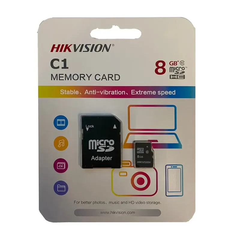 بطاقة ذاكرة Hikvision Digital مايكرو SDHC سعة 8 جيجابايت
