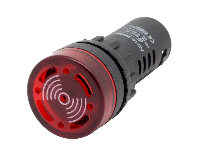 22 mm Red LED Panel Indicator with Buzzer