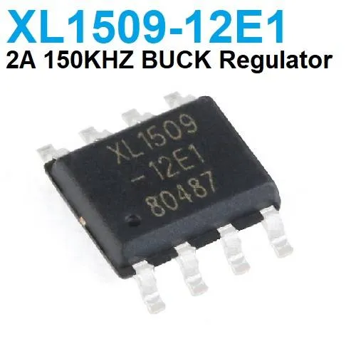 XL1509-12E1 2A Buck Step-Down IC, Fixed 12V Output, SOP-8