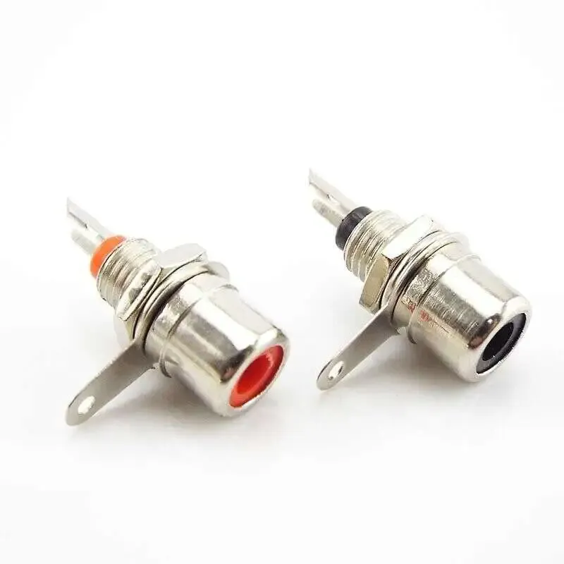RCA Female Chassis Mount Socket Solder Type Black/Red