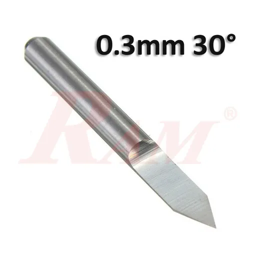 Carbide Engraving Bit 0.3mm 30° V-Shape, 3.175mm Shank