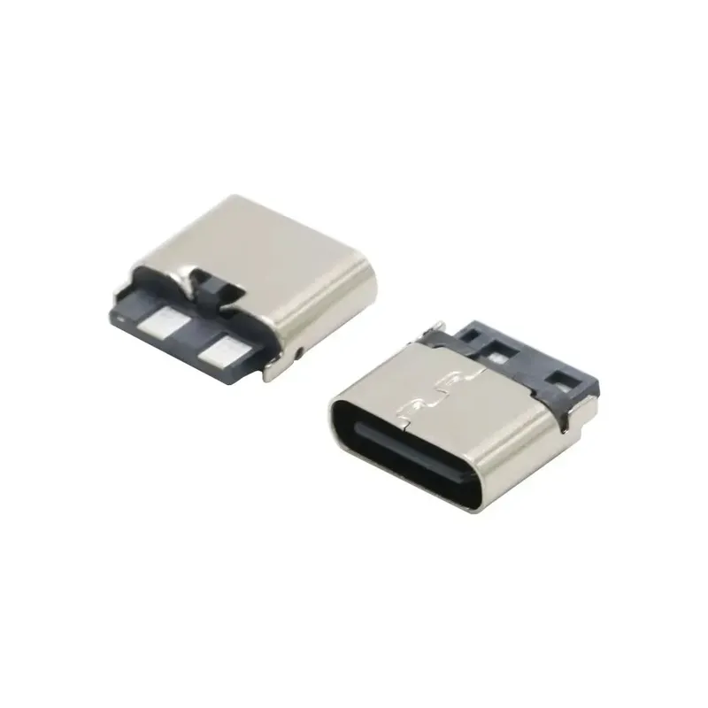 USB Type-C Female Socket, 2-Pin Solder Wire, 6.5mm