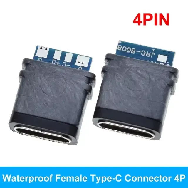 Waterproof USB 3.1 Type-C 4-Pin Female Socket for PCB