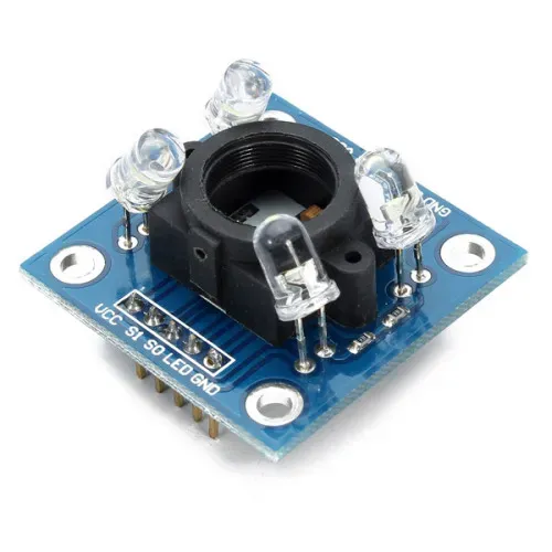 وحدة مستشعر الألوان TCS3200 مع مصابيح LED بيضاء (GY-31)