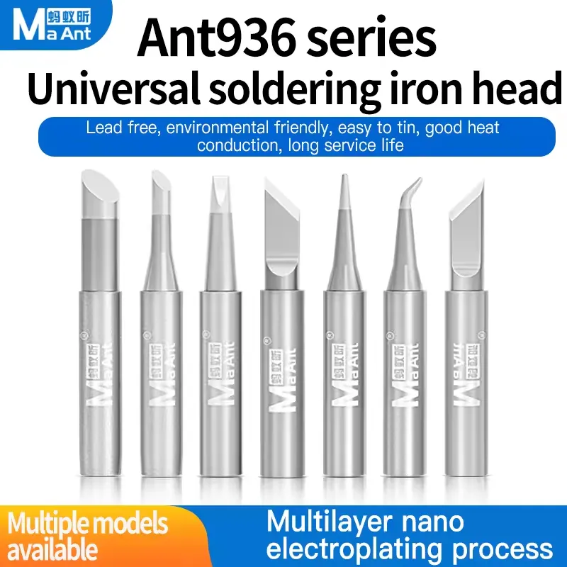 MaAnt 900M-T Soldering Iron Tips – I, J and SK (936 Compatible)