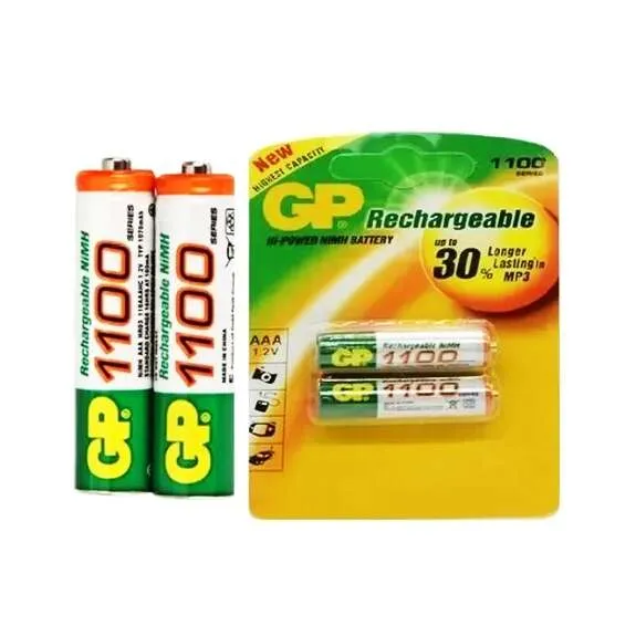 بطارية GP AAA قابلة لإعادة الشحن NI-MH 970mAh 1.2V (عبوة قطعتين)