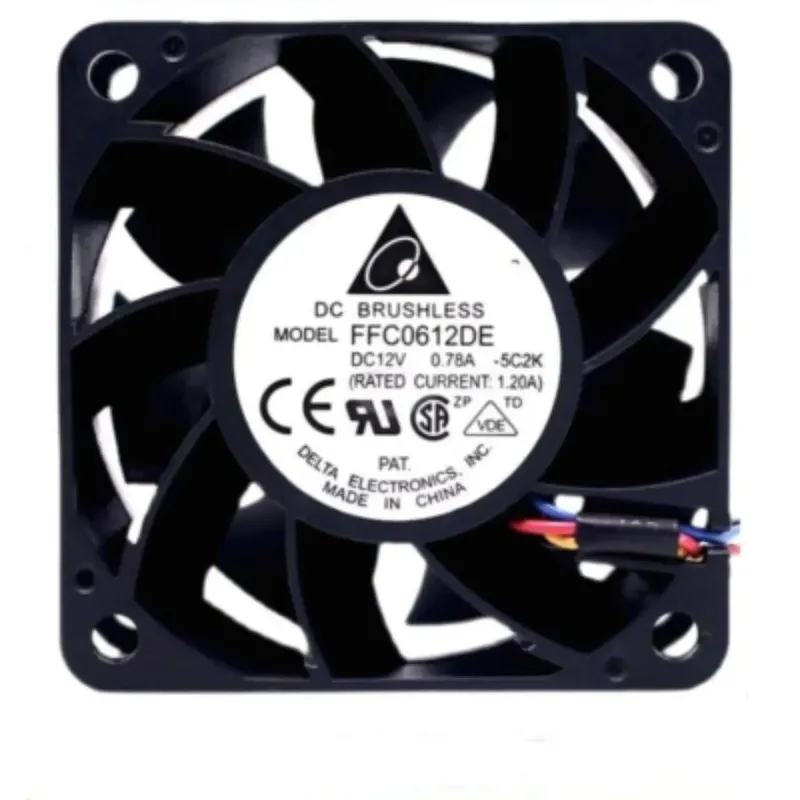 مروحة تيار مستمر Delta FFC0612DE ‏12 فولت 0.78 أمبير 60×60×38 مم