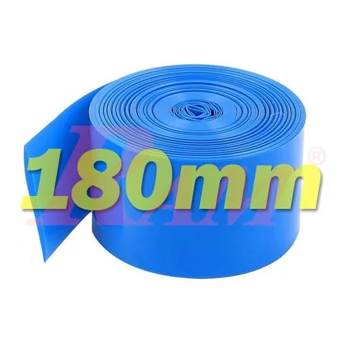 أنبوب انكماش PVC أزرق لبطاريات الليثيوم 180 مم - متر واحد