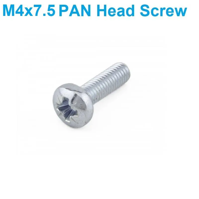 مسمار M4x7.5 برأس مستدير (Pan Head)