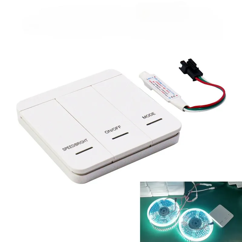 Wireless LED Controller with 3-Key RF Remote DC 12-24V
