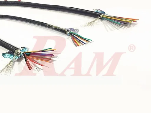 Shielded 10-Wire Copper Cable 1 Meter
