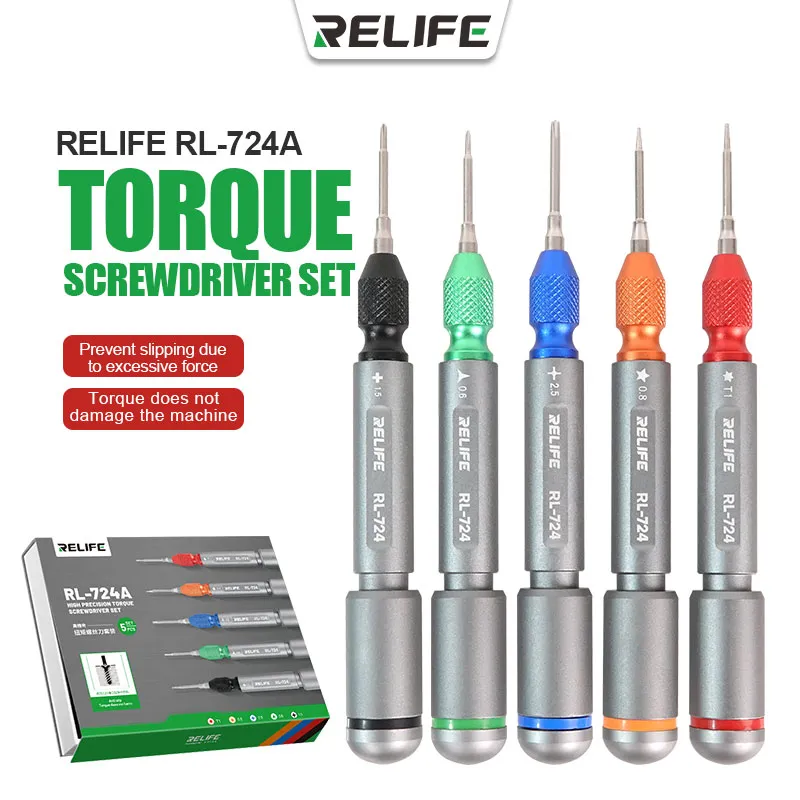RELIFE RL-724A High Precision Torque Screwdriver Set, 5-in-1
