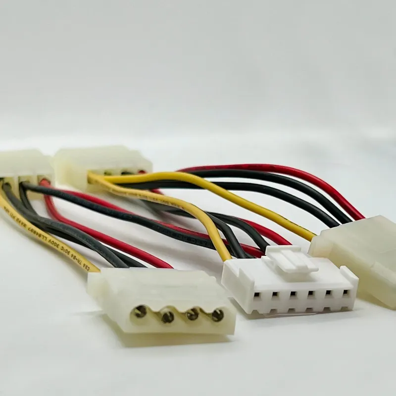 Molex to JST 3.96mm 6-Pin Extension Cable, 2x Male to 2x Female