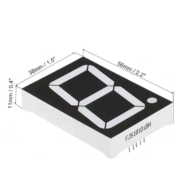 FJS18101BH 1.8 inch 7-Segment Display, Common Anode, Red