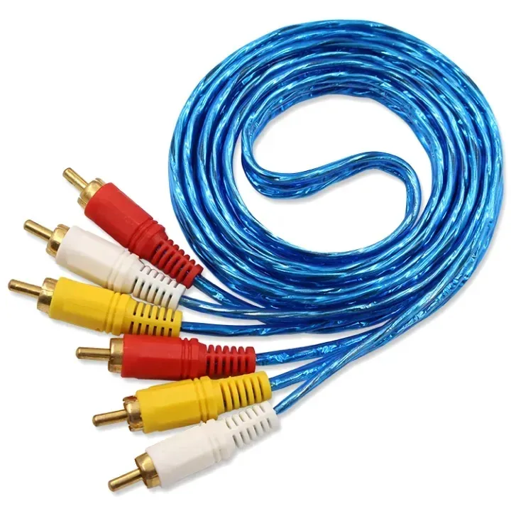 Audio Video 3 RCA Male to Male Cable, 3 Meter