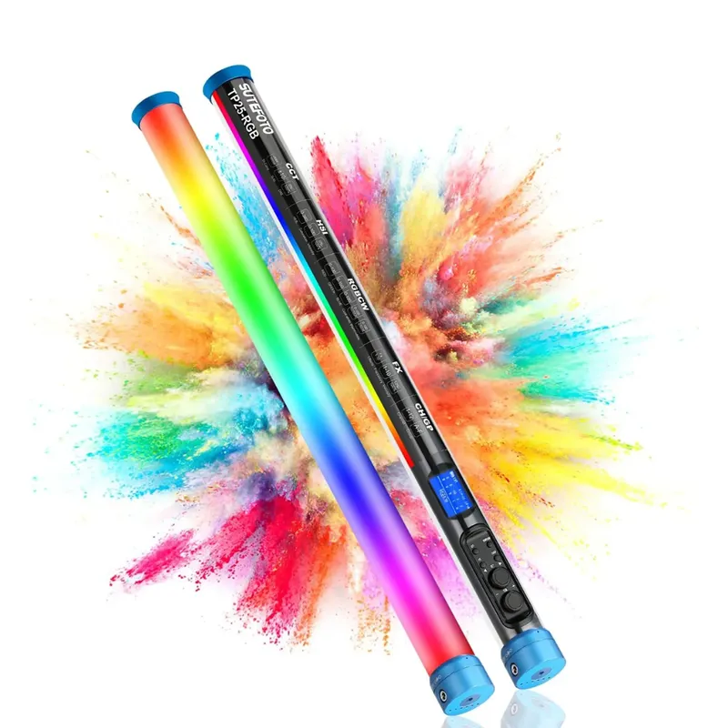 SUTEFOTO TP25 RGB LED Tube Light, 77 cm, with Light Grid