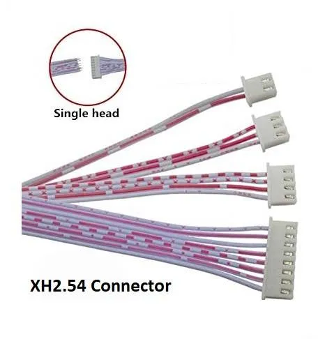 كابل JST XH2.54 بطرف واحد بطول 20 سم و10 أطراف أبيض
