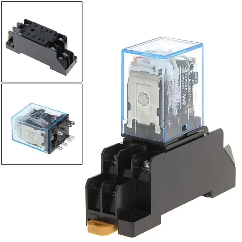 MY2N-J DPDT 5A Electromagnetic Relay 8 Pin with PYF08A Socket