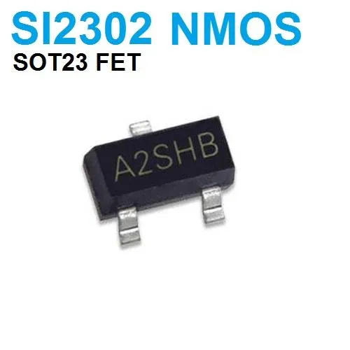ترانزستور MOSFET قناة N من نوع Si2302DS بتركيب سطحي SOT-23