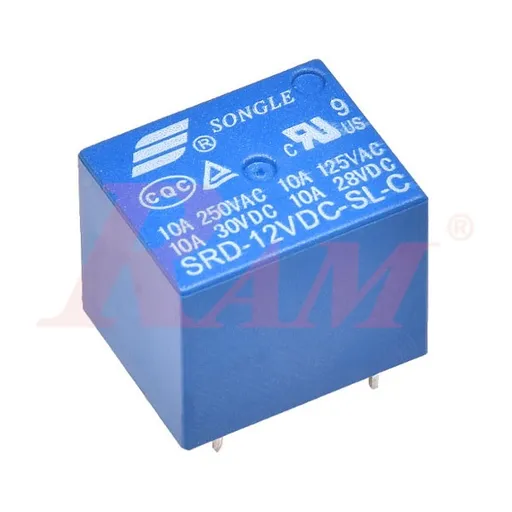 SONGLE SRD-12VDC-SL-C 12V SPDT Power Relay 10A 5-Pin