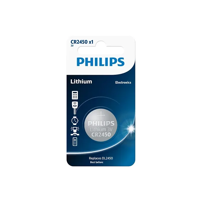 Philips CR2450 3V Lithium Coin Cell Battery