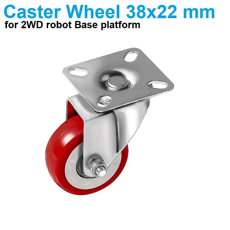 360° Swivel Caster Wheel for 2WD Robot Platforms
