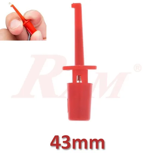 Round Small Single Test Hook Clip 43mm - Red (AD43R)