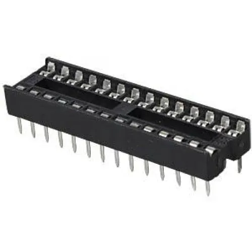 28-Pin Wide DIP IC Socket (14+14, 2.54 mm Pitch)