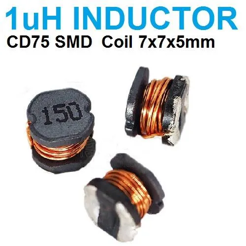 CD75 1uH SMD Power Inductor, 7x7x5mm