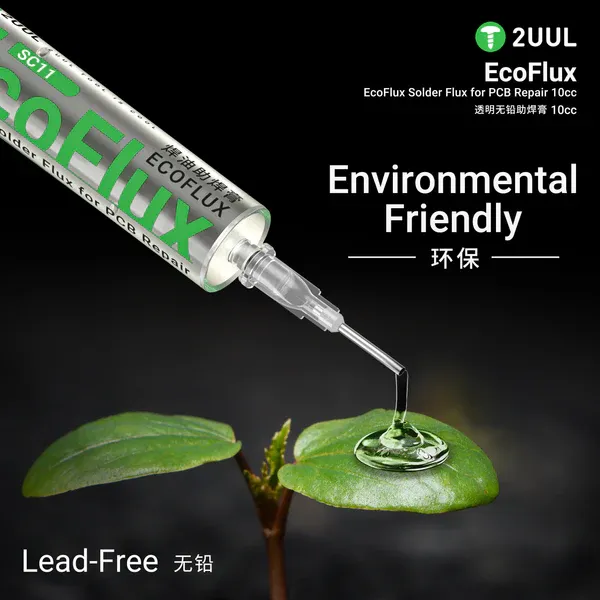 معجون فلكس 2UUL SC11 EcoFlux للحام الإلكترونيات وإعادة عمل SMD