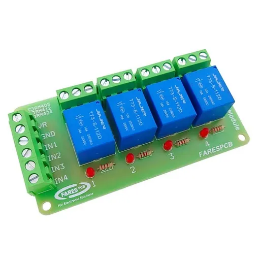 4-Channel Relay Module, 12V Signal Input