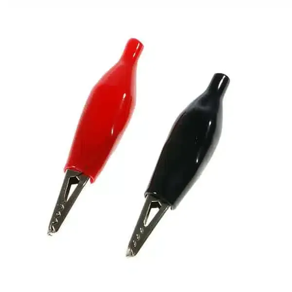 Small Crocodile Clip Pair 28mm Red and Black (2 Pcs)