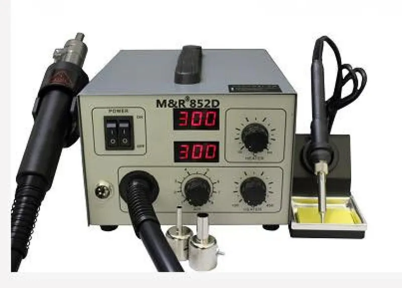 محطة لحام هوائية رقمية من M&R موديل MR 852D مع مكواة لحام