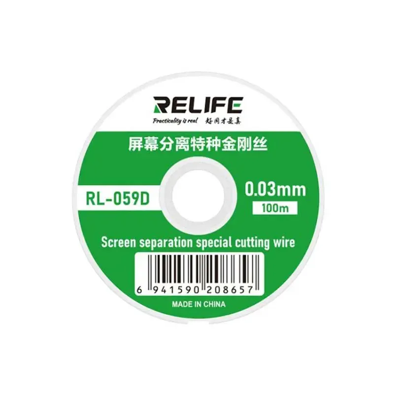 RELIFE RL-059D Screen Separation Cutting Wire 0.03mm 100m