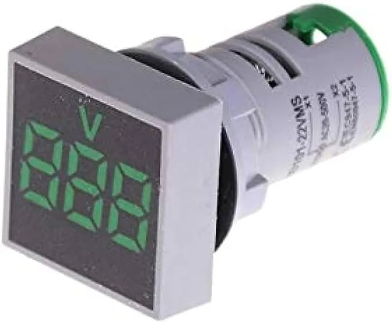AD101-22VMS 22mm Square Digital Panel Voltmeter 50-500V AC, Green