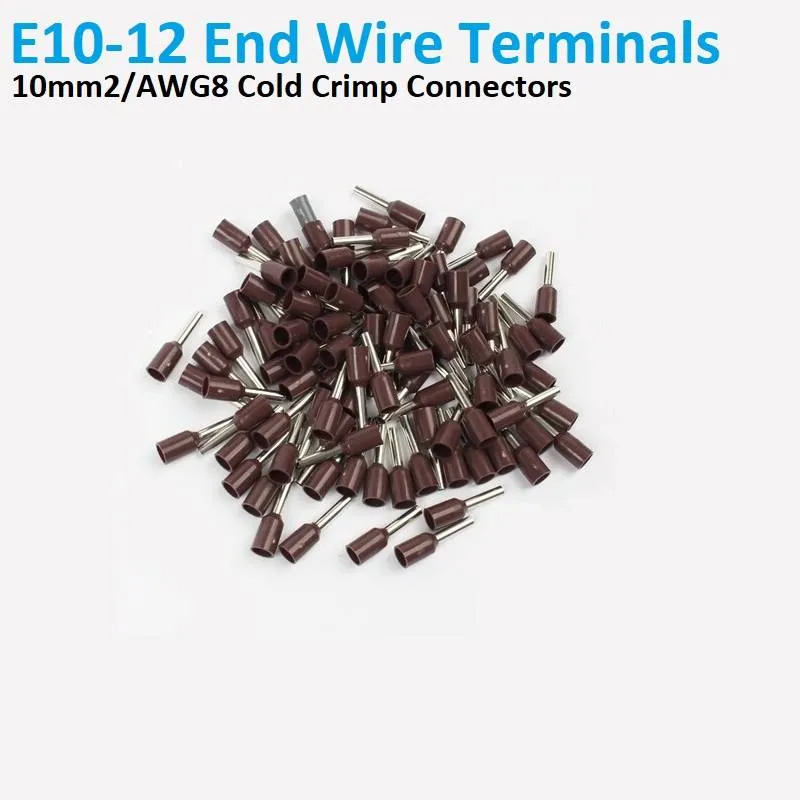 E10-12 Insulated Copper Cord End Ferrule 10mm² (AWG 8)