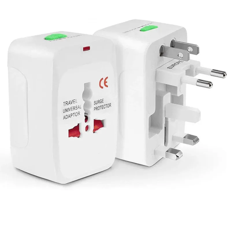 Universal Travel Plug Adapter with US, UK, EU & AU Plugs and Surge Protection