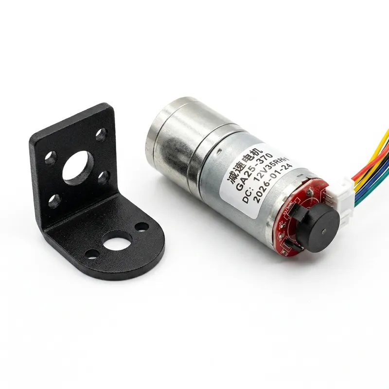 GA25-370 12V DC Gear Motor with Encoder 35RPM 10.5kg.cm