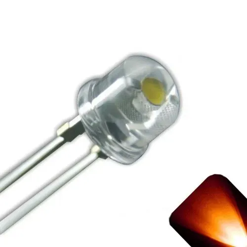 Orange 4.8mm Straw Hat LED (Through-Hole)