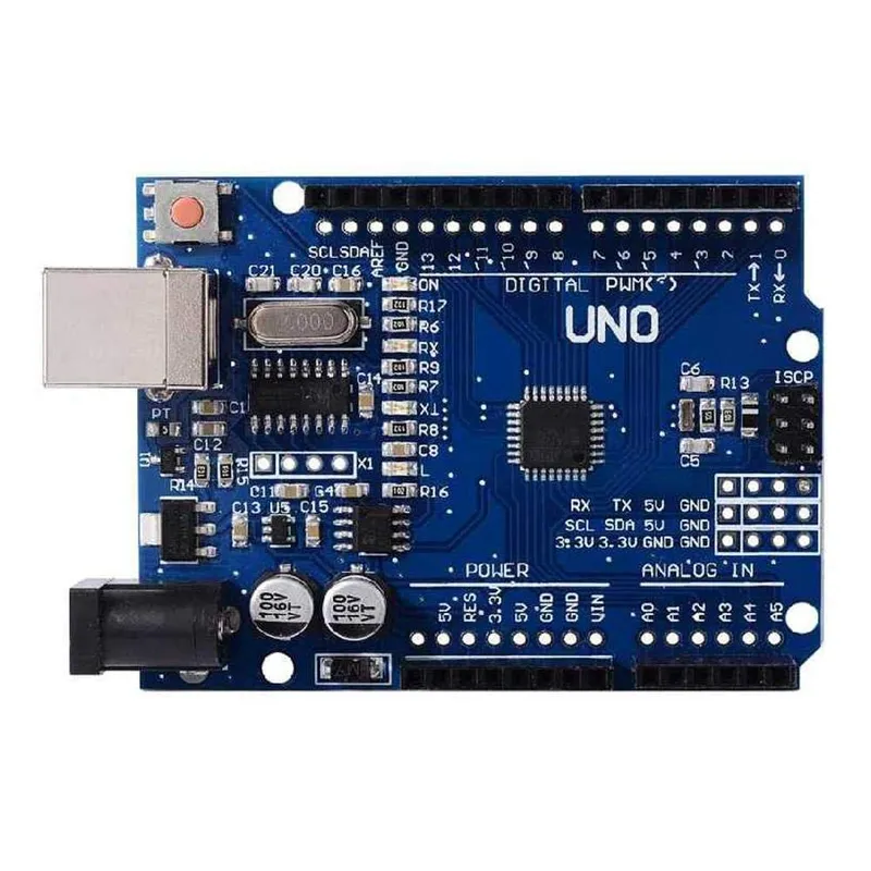 لوحة Arduino Uno R3 متوافقة بمعالج ATmega328P SMD وشريحة CH340G