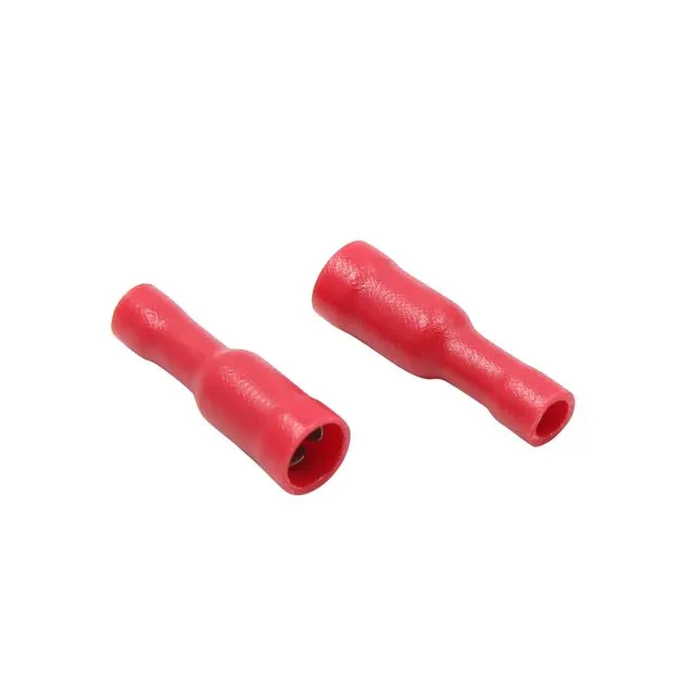 ECO F1.25B Red Insulated Female Wire Socket Terminal (10 Pcs)