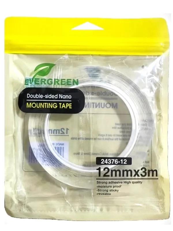 Evergreen Clear Nano Double Sided Tape 12mm x 3M