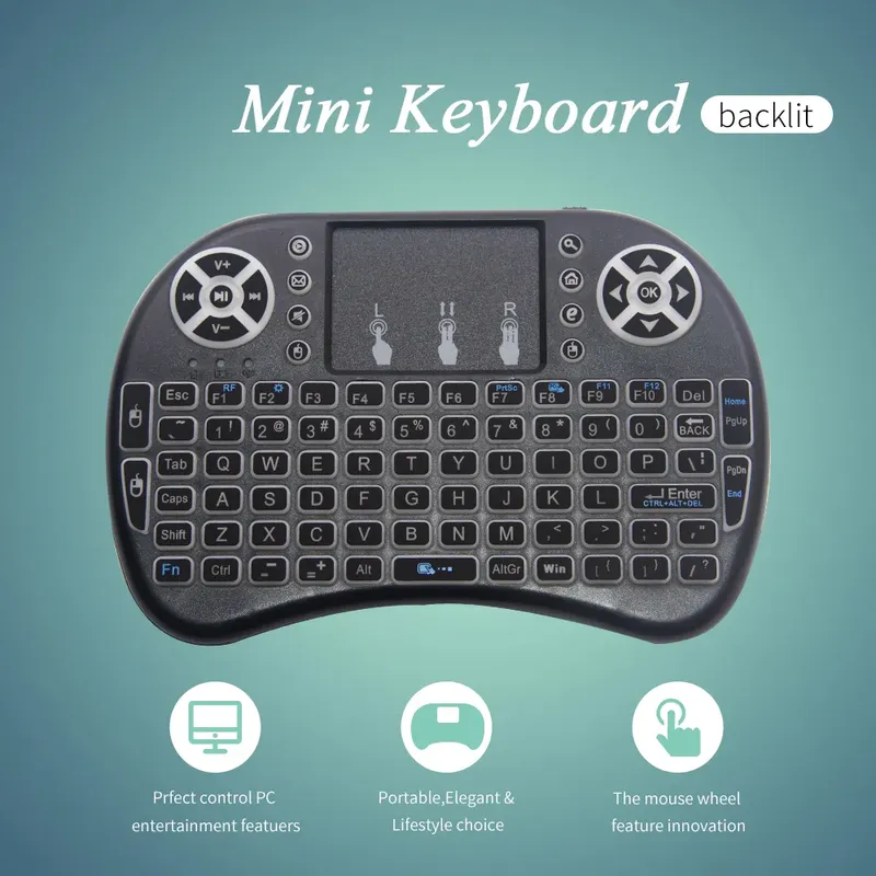 i8 Mini Wireless Keyboard with Touchpad for Raspberry Pi