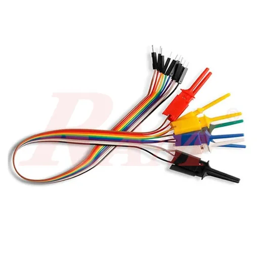10-Pin Male Header to Test Hook Clip Lead 30cm