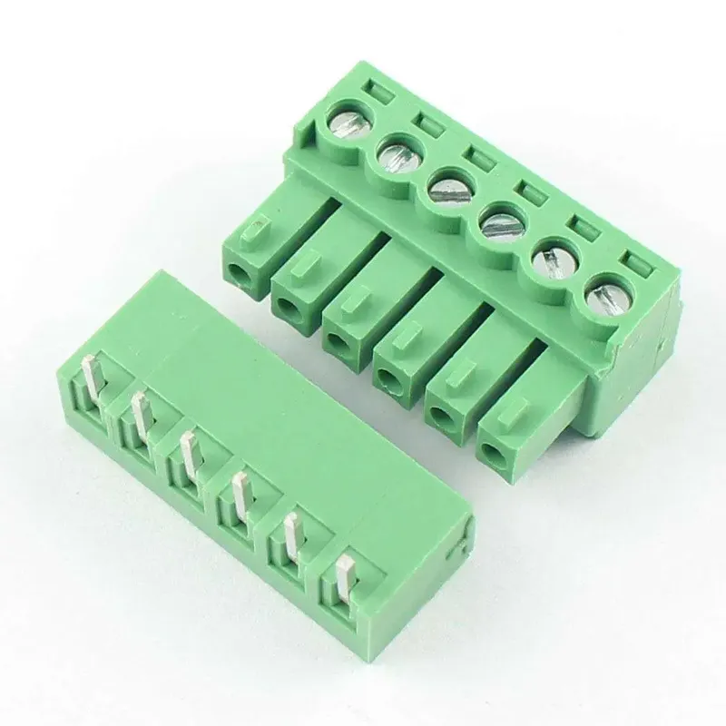 KF2EDGR-3.81-6P 6-Pin Pluggable Terminal Block 3.81mm Right Angle