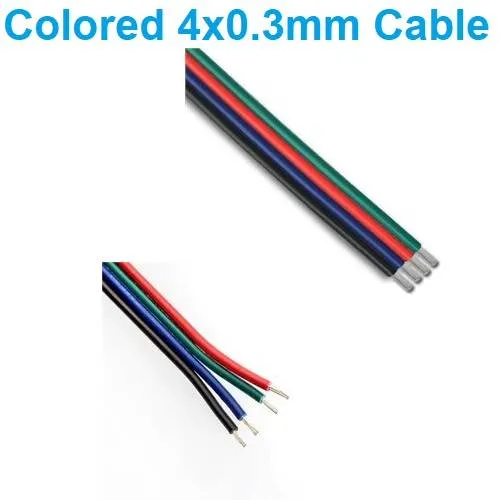كابل مسطح UL1007 بست نوى وموصل نحاسي مطلي بالقصدير بقطر AWG 26 وطول متر