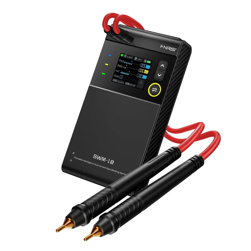 لحام نقطي محمول FNIRSI SWM-10 بشاشة ملونة ووظيفة Power Bank
