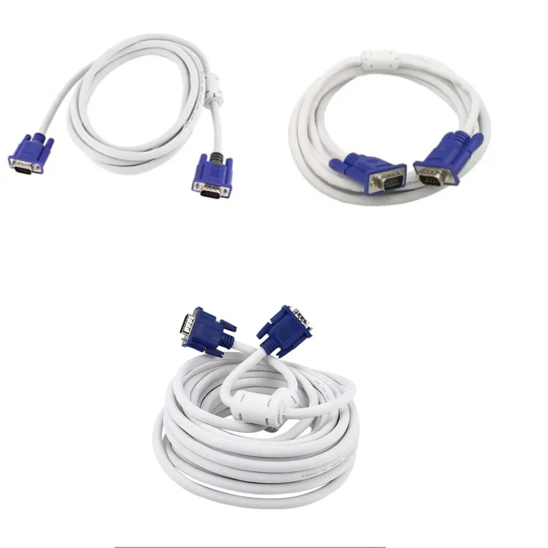 كابل VGA ذكر إلى ذكر 15 سن بأطوال 3 و5 و10 متر