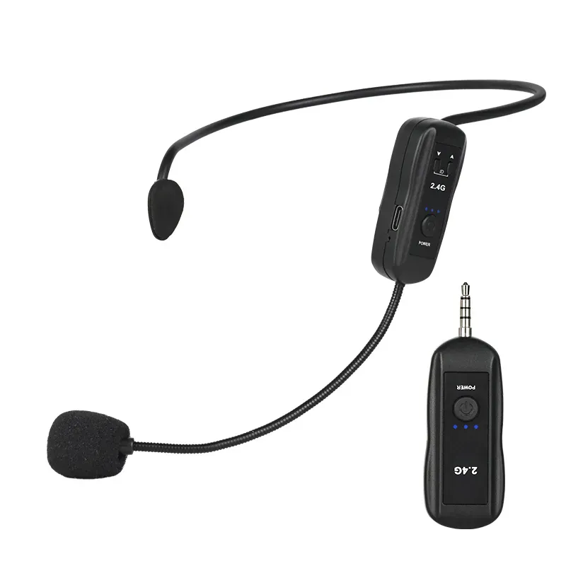 UHF / 2.4GHz Wireless Headset Microphone System with Transmitter and Receiver